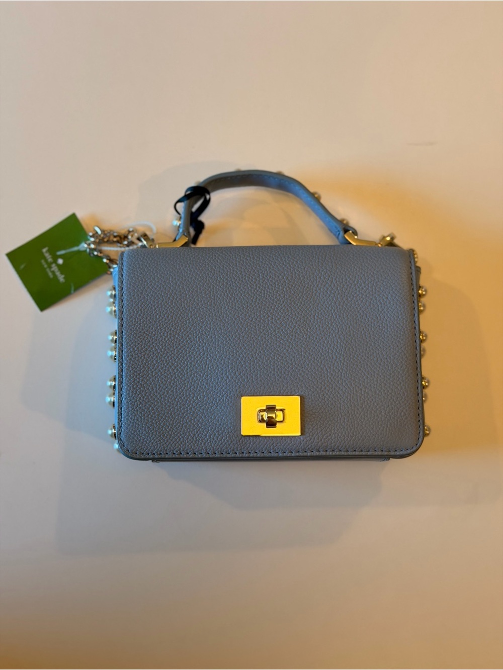 kate spade Maisie Serrano Place Pearl in Cloudcover Blue Handbag NWT